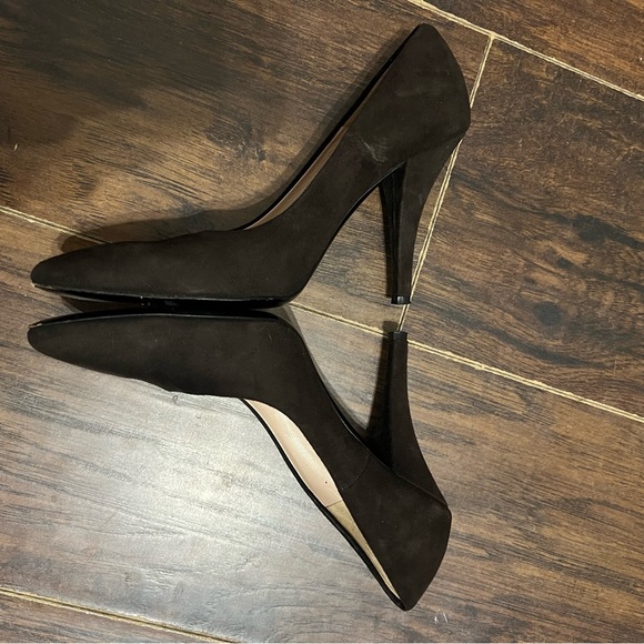 Roberto Festa Milano Italian Dark Brown Suede Pointed Pump Heels Size 36.5/6 - Picture 4 of 10